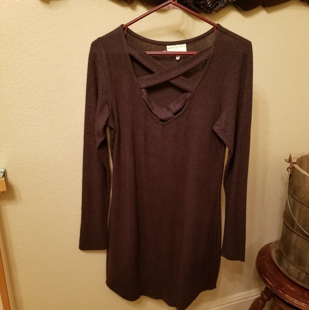 NWOT  short  black tee dress